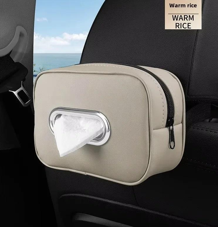 

Крепящийся на спинку сиденья автомобильный бумажный ящик-бокс Высококачественный бокс-подлокотник Ящик для салфеток и бумаги Пакет-органайзер для автомобиля Коробка для бумажных полотенец Аксессуары для интерьера бежевый