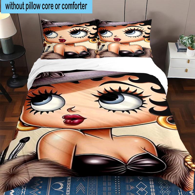3PCS Laday In Red Dress 3pcs Bedding,Including 3PCS Duvet Cover And 2pcs Pillowcases Perfect for Christmas,Ideal for Bedroom, Dormitory