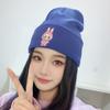 Autumn and winter trendy cartoon knitted hats for men and women, Labubu labu Embroidered knitted hat, warm hat