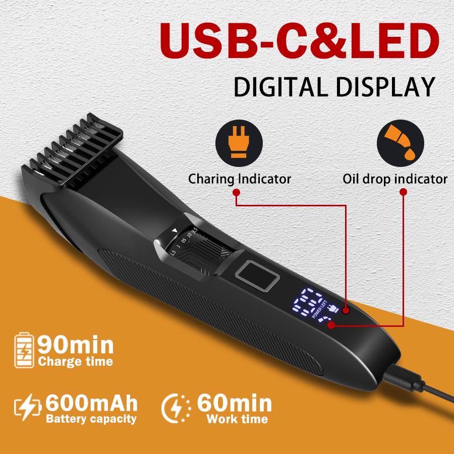 The Beard Men's Beard Trimmer - 20 Length Adjustable Cordless Clipper for Facial & Body Manscaping