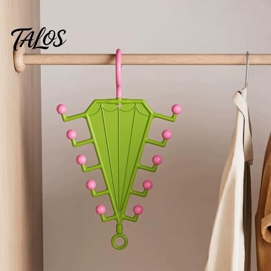 Talos V Shaped Double-Sided Closet Organizer, with 360° Rotating, Space Saving Multi-Layer Vertical Hanger, for Hats Bags Ties Scarves