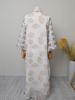 Spring/Summer Tassel Leaf Embroidered Muslim Long Dress - Elegant & Fashionable Cover-up Robe