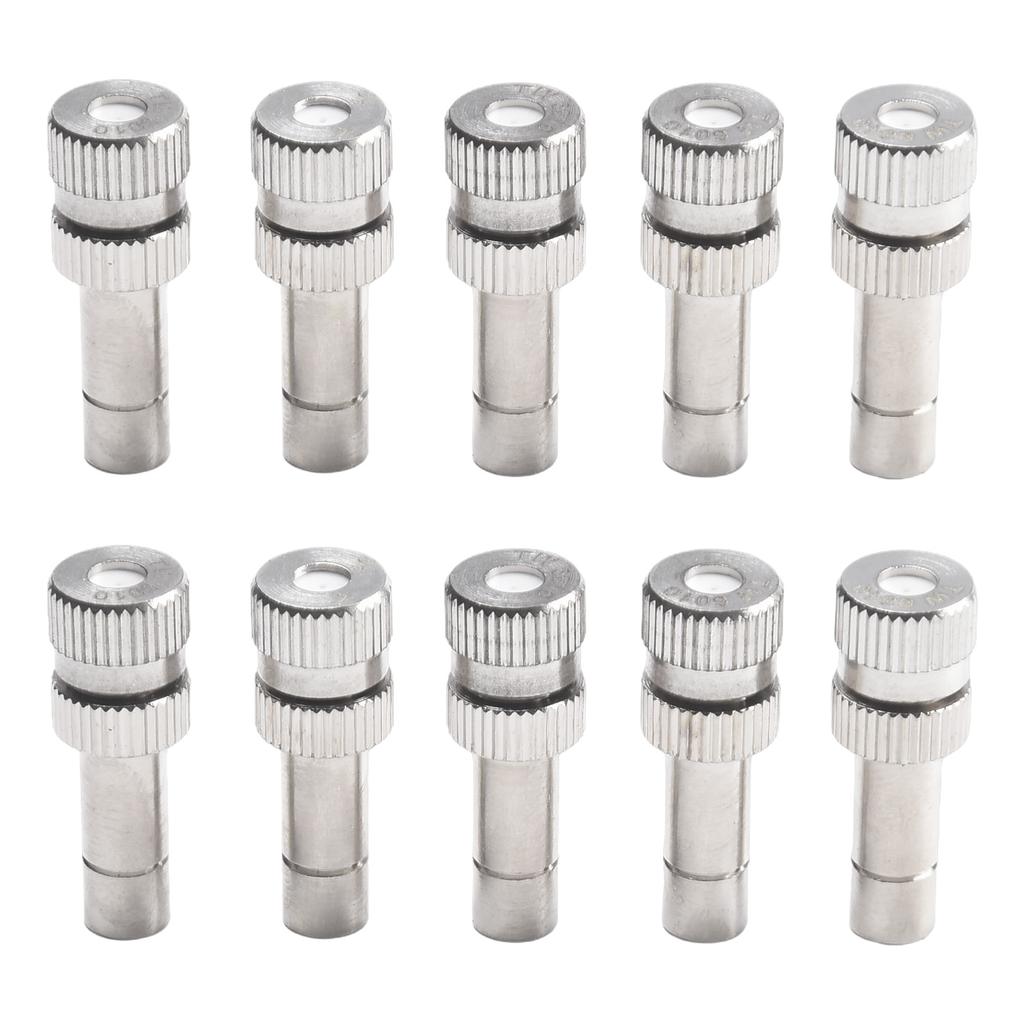 Confezione da 10 Ugelli Nebulizzatori a Innesto Rapido da 6 mm per Irrigazione da Giardino Ugelli Spray in Rame per un'Efficiente Applicazione di Nebbia e Vapore