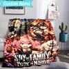 Custom Name Blanket Fantasy Battle Anya Blanket Bedding Blanket for Travel, Camping, Living Rooms, Offices, Sofas, Fan Christmas Gift