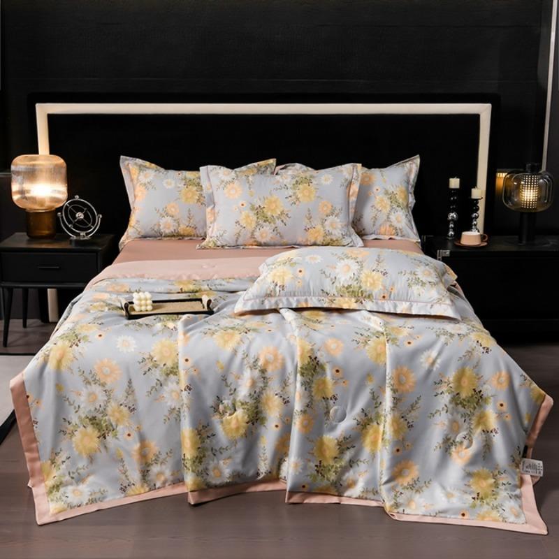 Fashion Summer Breathable Fashion 6A Silk Blend Summer Washable Skin Friendly Air Conditioning Quilt