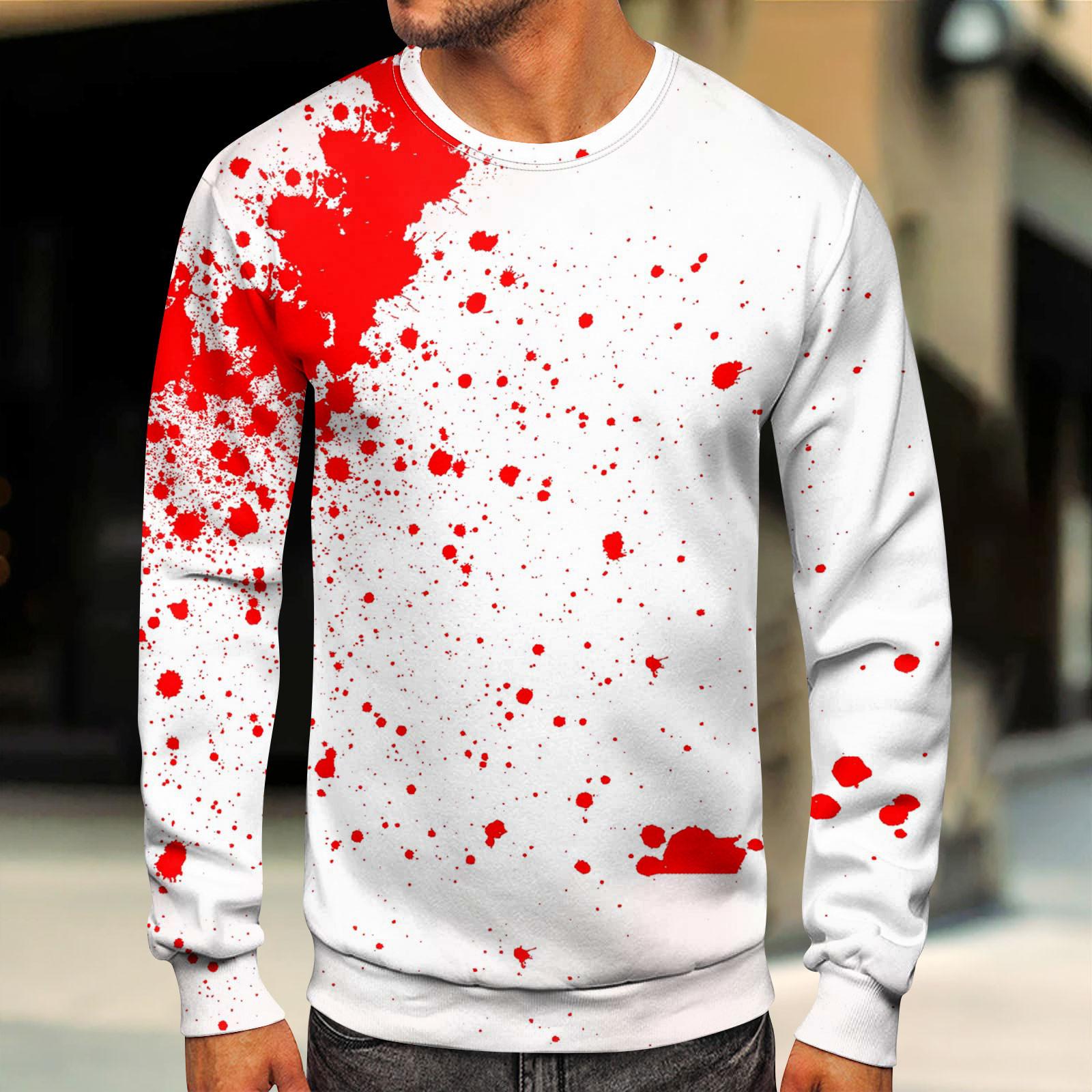 

Мужские топы с круглым вырезом, мужской повседневный модный пуловер с длинным рукавом и круглым вырезом XL белый