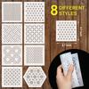 Yousoontic Sashiko Stencil Set (8 Pcs, 4.7 × 4.7 In, 2.5 Mm Thick, Reusable Plastic)