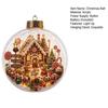 Regalo di Natale per Amici Ornamento Luminoso con Storia, Mini Scena Festiva in Palla Decorazione da Appendere, Lampade per l'Atmosfera Domestica Luce Acrilico Trasparente Ciondolo