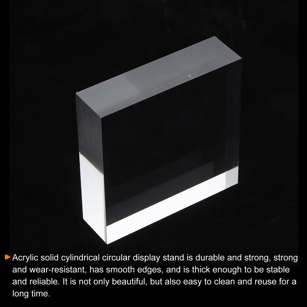 1pcs Acrylic Square Display Stand Base Solid Clear Display Block Clear Jewelry Stand Ring Showcase Holder Base for Collectibles