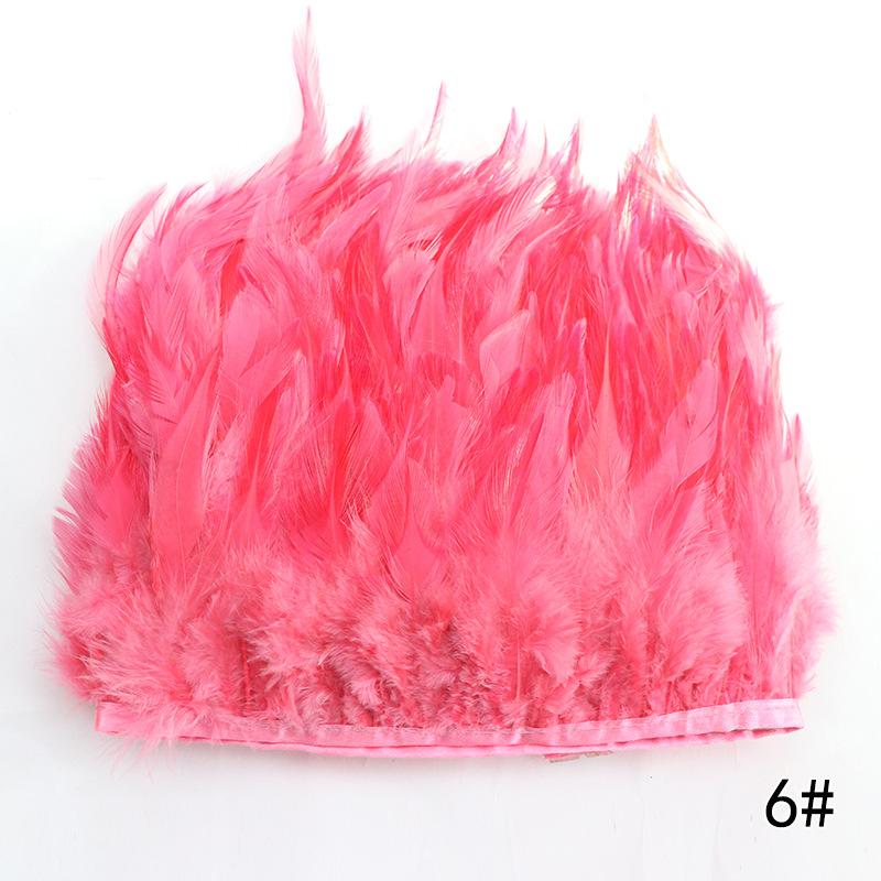 Feather Cloth Strip 10-15Cm Stage Performance Clothing Accessories Rooster Hair Cloth Edge Feather Strip