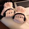 Winter new plush gloves thickened cold-proof cycling plush suit warm windproof riding students cute