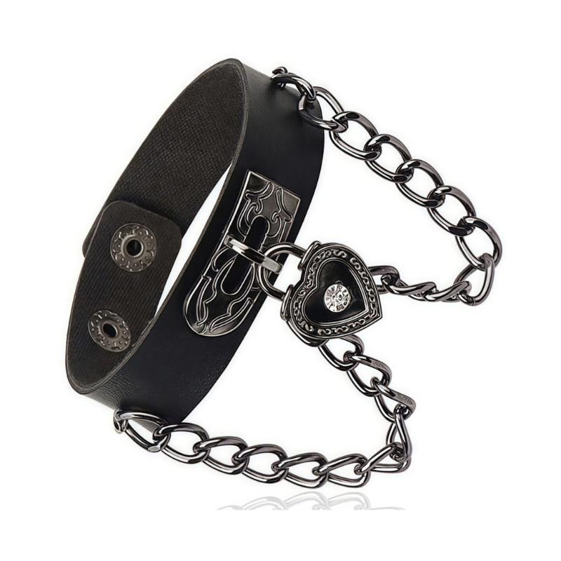 9Pcs Punk Rock Wide Cuff Bracelets Multi Layer Leather With Metal Studs Adjustable Unisex For Daily Wear