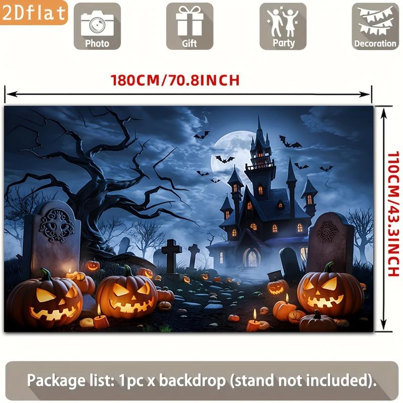 Two-dimensional flat banner 1 piece - Halloween Happy Party Banner. Cartoon style.zyc