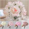 Multicolor Lifelike Flowers Bouquet 5 Heads Flower Bouquet Realistic Artificial Flower Rose  Gift