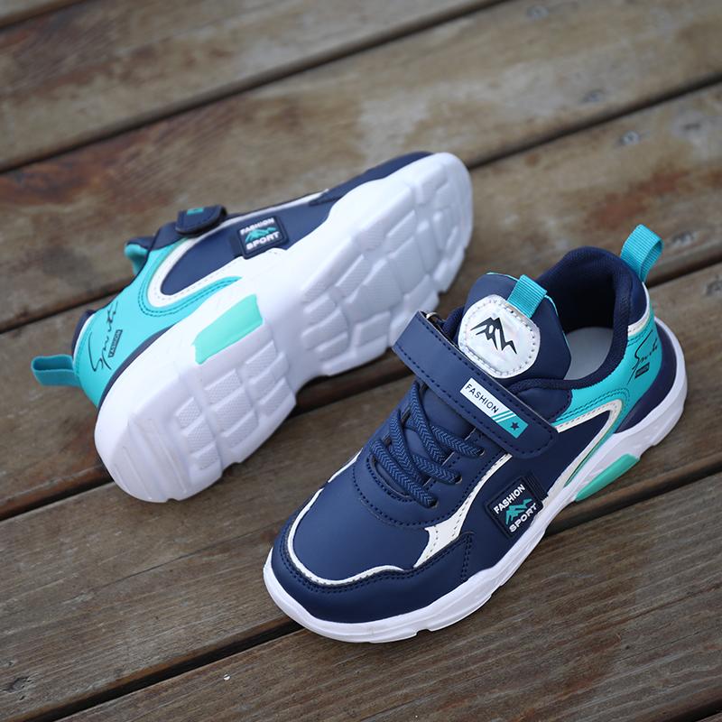 Kinder PU Leder Sneaker Rutschfeste Laufschuhe für Kinder Wasserdichte Sportschuhe Outdoor-Schuhe Atmungsaktiv