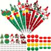 12pcs Christmas Pen Beaded Ballpoint Pen Handmade Beadable Pens with Colorful Beads Writing Supplies for Students