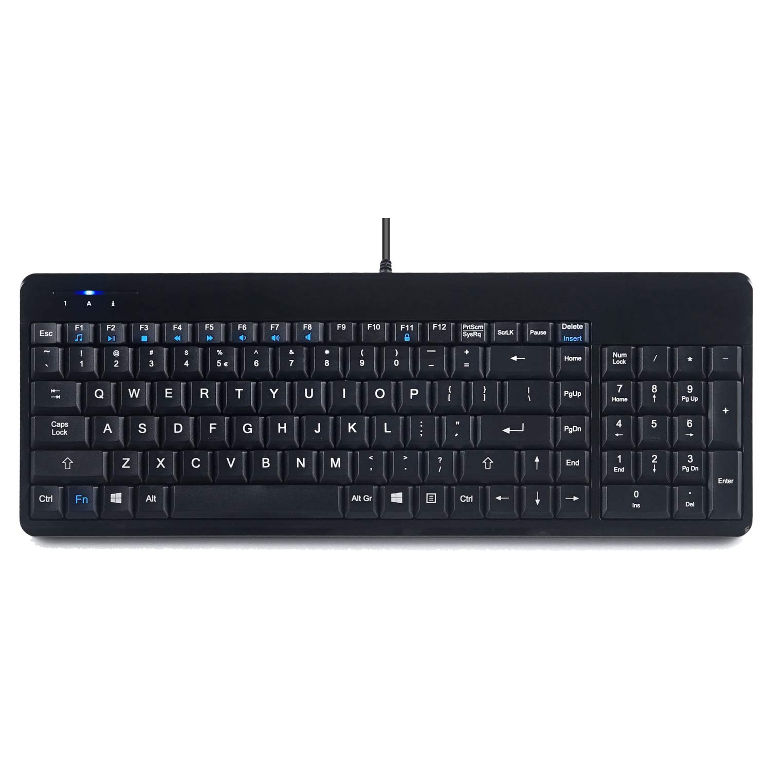 

Perixx Includes 2 USB USB Numeric Slim Multimedia English Layout USB Hubs PERIBOARD-220H Keyboard, Wired, Compact, Hubs, Keypad, Design, Keys, (2 чорний