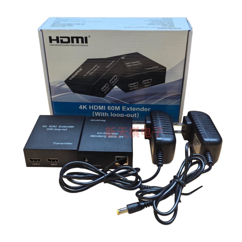 4K60m HDMI to RJ45 Network Extender with Local Loop-out DVR