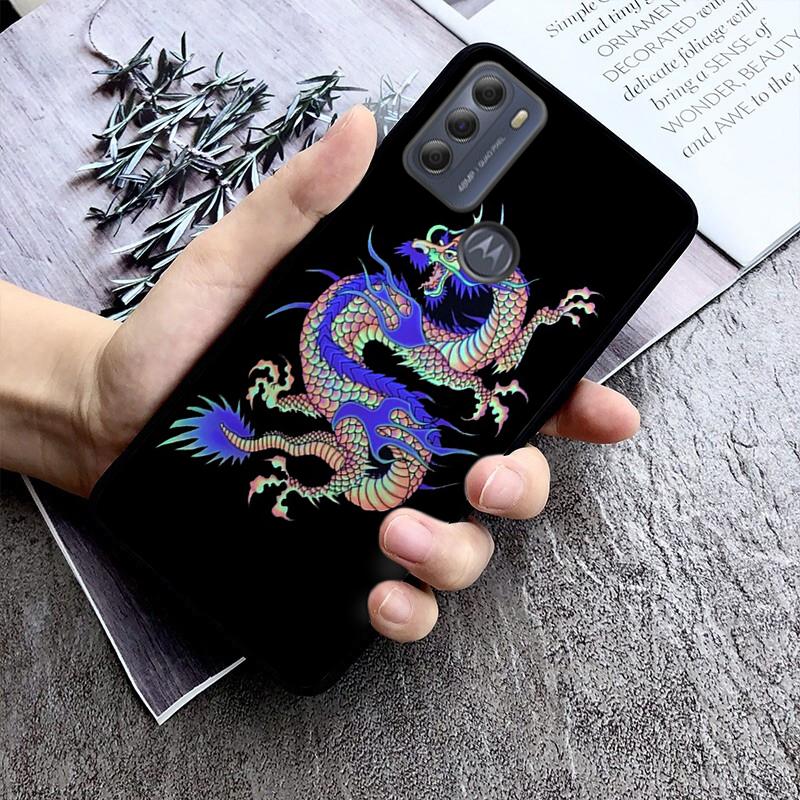Handyhülle mit Aufschrift „Chinese Dragon Art“ für Motorola E7 Plus E32 E20 E40 Edge 20 Lite G22 G52 G20 G30 G100 G60 G50 G10 G Pure G Stylus