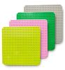 Radiant Party Building Blocks, Duplo Anpanman Compatible Large Base Plates, 24x24 Dots, Set of 4 (Green, Yellow-Green, Pink, Gray)