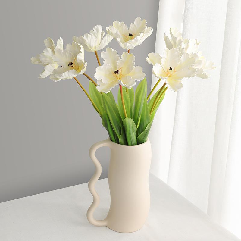 69cm Flamingo Tulip Artificial Silicone Foam Flower Real Touch Luxury Home Decorative Flowers Living Room Wedding Deco Flores