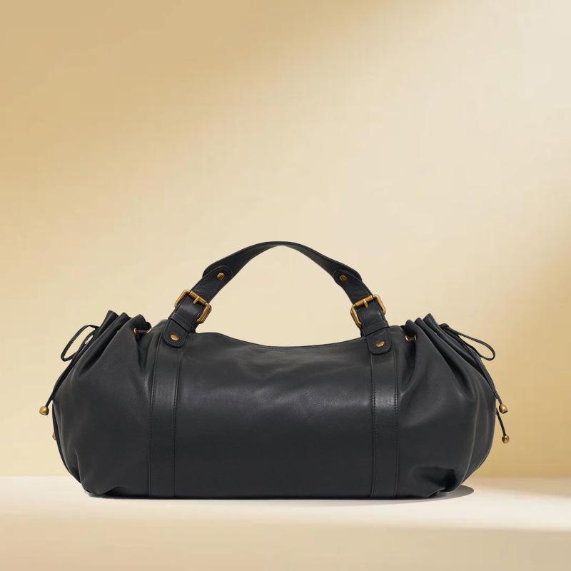 Borsa Baguette Retro Lusso 2025 con Coulisse: Elegante Borsa a Mano con Spalle Pieghettate