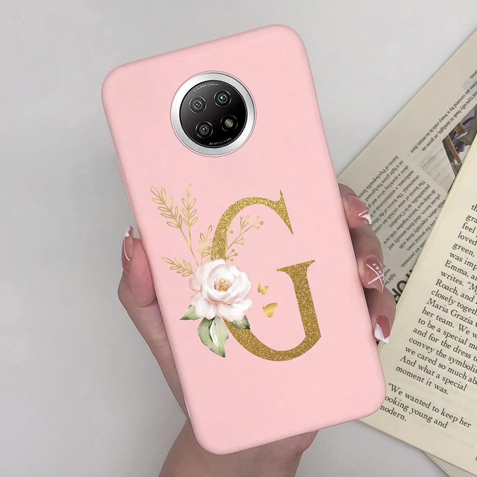 Flower Letters For Xiaomi Redmi Note 9T 5G Case Cover Soft Silicone Bumper Protective Phone Cases For Redmi Note9T 9 T Fundas