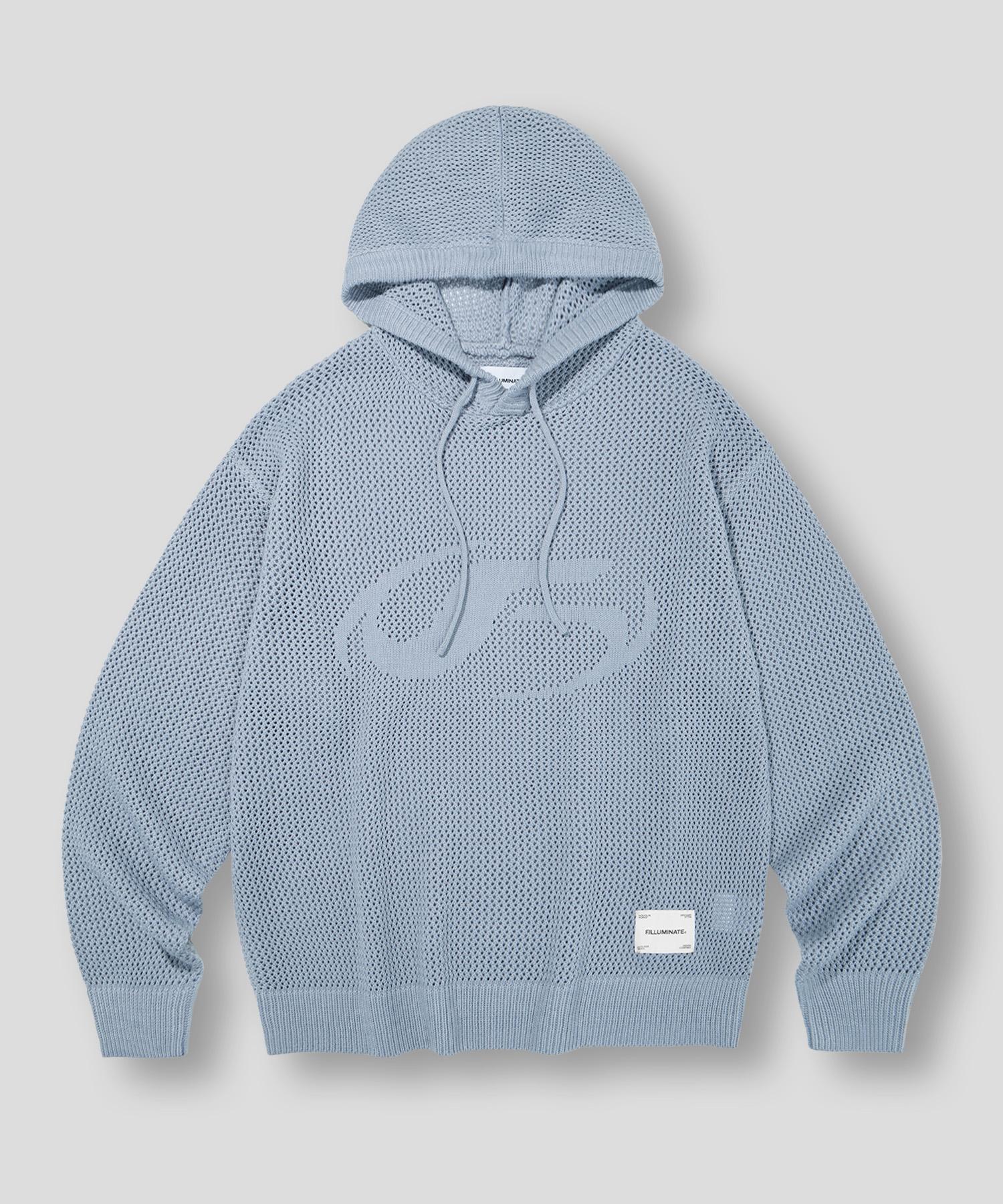 Illuminate Symbol Mesh Hoodie Knit - Blue Blue/S