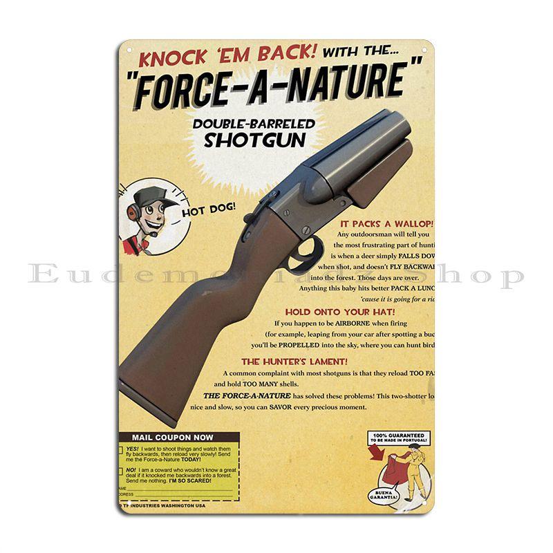 

Tf2 Force A Nature Team Fortress 2 Fan Metal Sign Bar Garage Printing Custom Garage Decoration Tin Sign Poster 20x30cm
