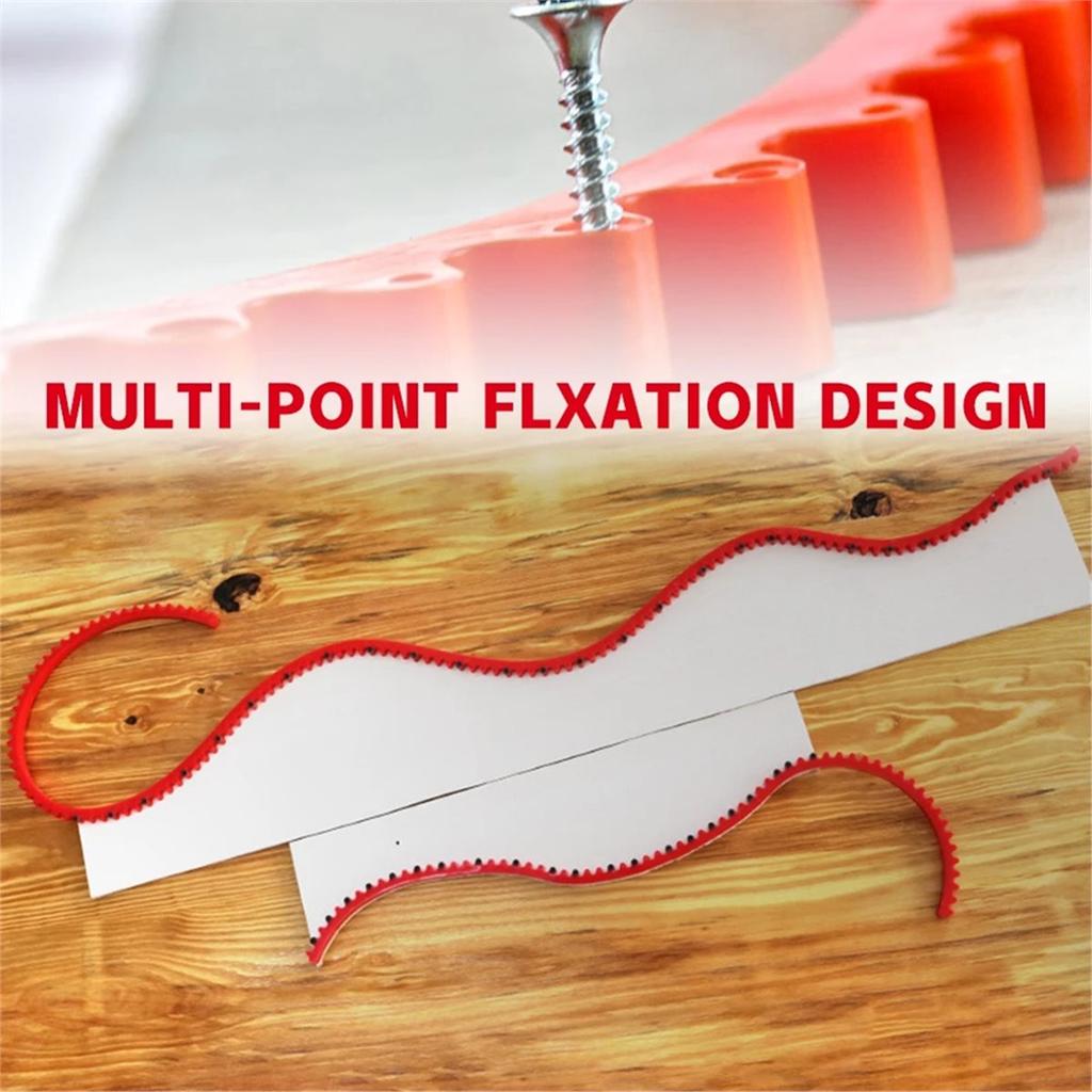 2M Adjustable Woodworking Gear Driven Profiling Strip Flexible Curve Template Tool