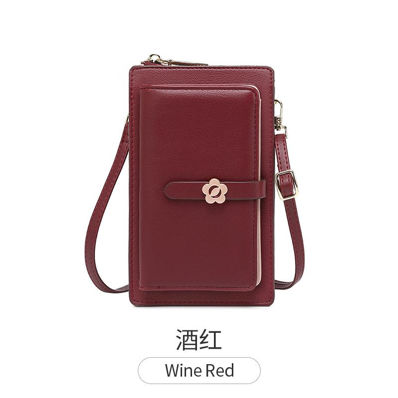 Touchscreen Schrägspan Handy Tasche Damen Neu Weiches Leder Vertikale Schulter Kleine Tasche Multifunktions Handy Geldbörse