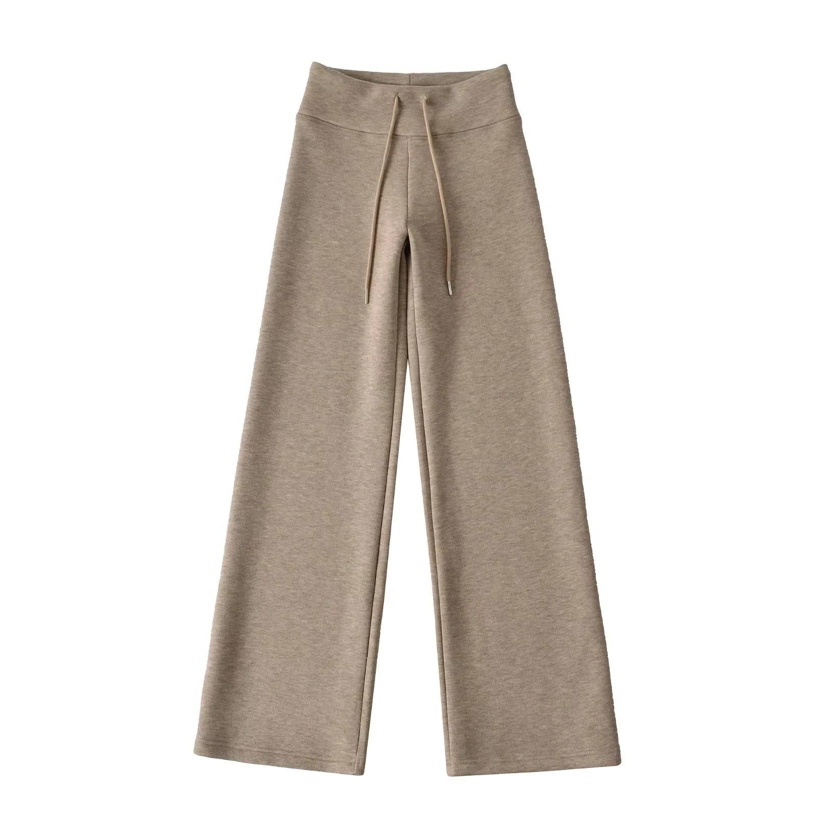 

2025 Autumn/Winter Slim-fit Sherpa Fleece Yoga Pants - Versatile Straight-leg Casual Sweatpants Small