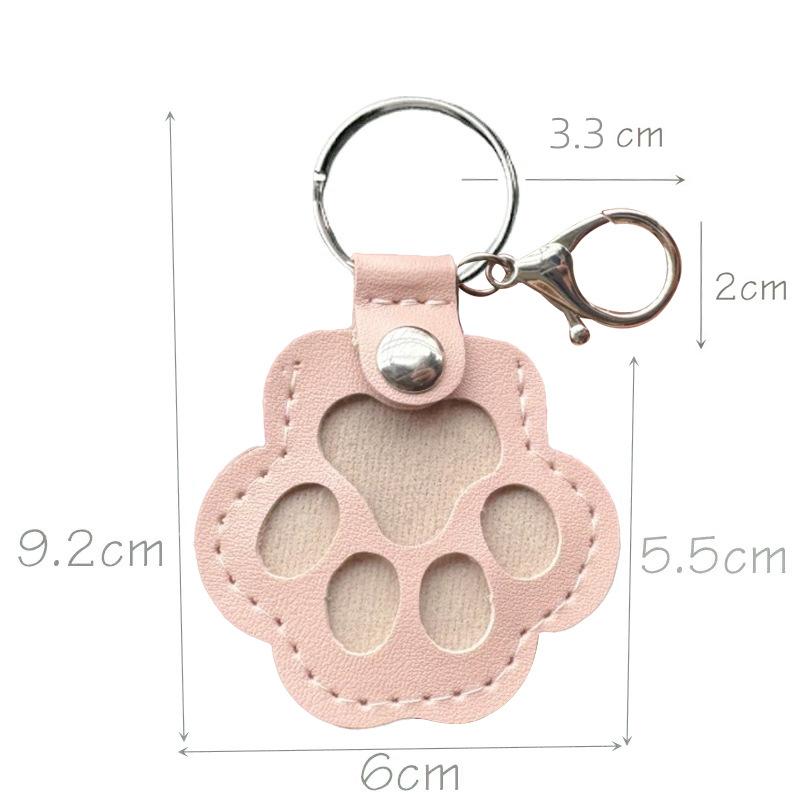 Leather Memorial Keychain Creative Handmade Homemade Pet Hair Storage Ornament Cute Multifunctional Portable Bag Pendant