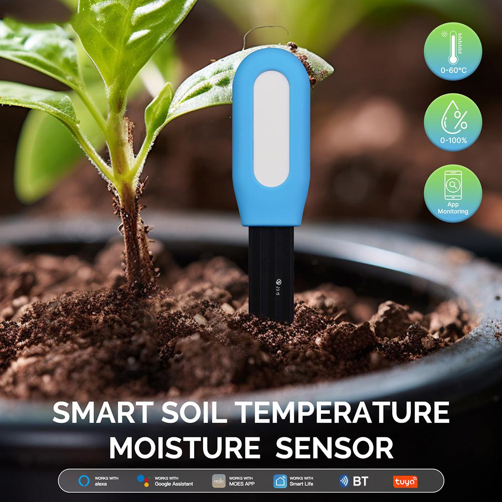 Soil Temperature Humidity Sensor Customizable Reading Units Soil Hygrometer Moisture Sensor Plants Temperature Humidity Monitor