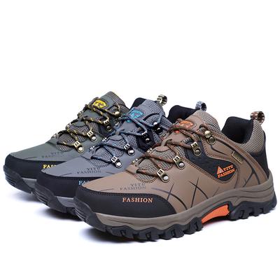 Autumn and Winter Men's Shoes, Hiking Shoes, Cotton Shoes, Low-cut Leather Outdoor Adventure Shoes