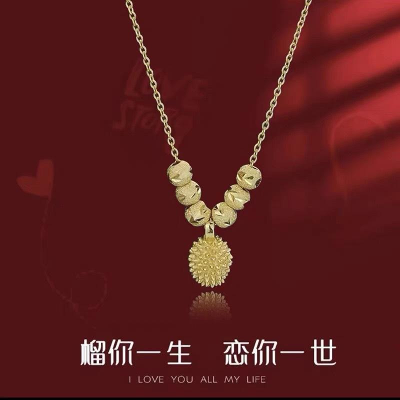 Durian pendant necklace new women's fashion high-end design sense niche light luxury collarbone chain