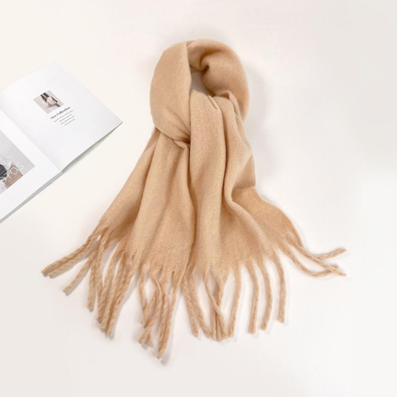Solid Color Scarf Women's Winter New Imitation Cashmere Scarf Multi-color Warm Scarf Long Shawl