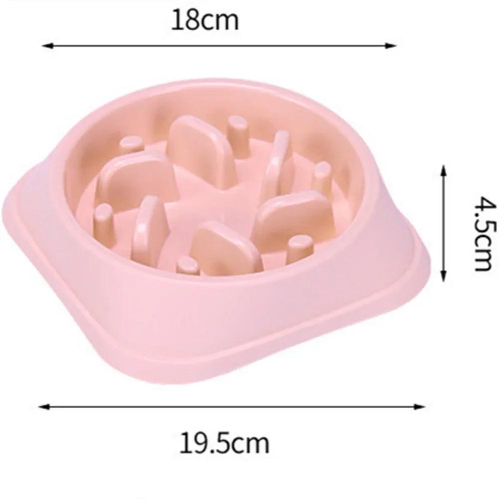 Anti Choking Anti-Gulping Slow Feeder Plastic Pet Dog and Cat Eating Dish Bowl 2021 New Food Plate