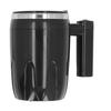 Self Stirring Coffee Mug Rechargeable with Lid Portable Electric Magnetic Automatic Mixing Black