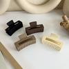 Popular Coffee Black Beige Hair Clip Frosted Large Hair Claw Crab Clips Acrylic Hairpins Geometric Shark Clip