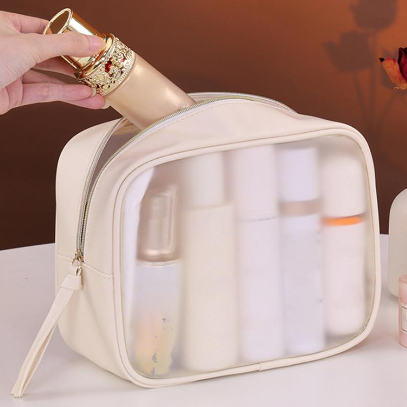 1Pcs Large Capacity Cosmetics Storage Bag Multifunctional Semi Transparent Makeup Bags Business Travel Toiletry Bag