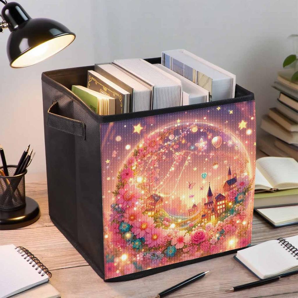 Beautiful Flowers 5D Diamond Painting Storage Basket Full Round Drill Mosaic Diamond Embroidery Cross Stitch Kits Home Decor Home Decor