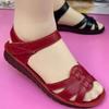 Women's Open Toe Wedge Sandals  Summer Shoes New Retro Hook&loop Flat Sandals for Women Outdoor Ladies Casual Sandalias