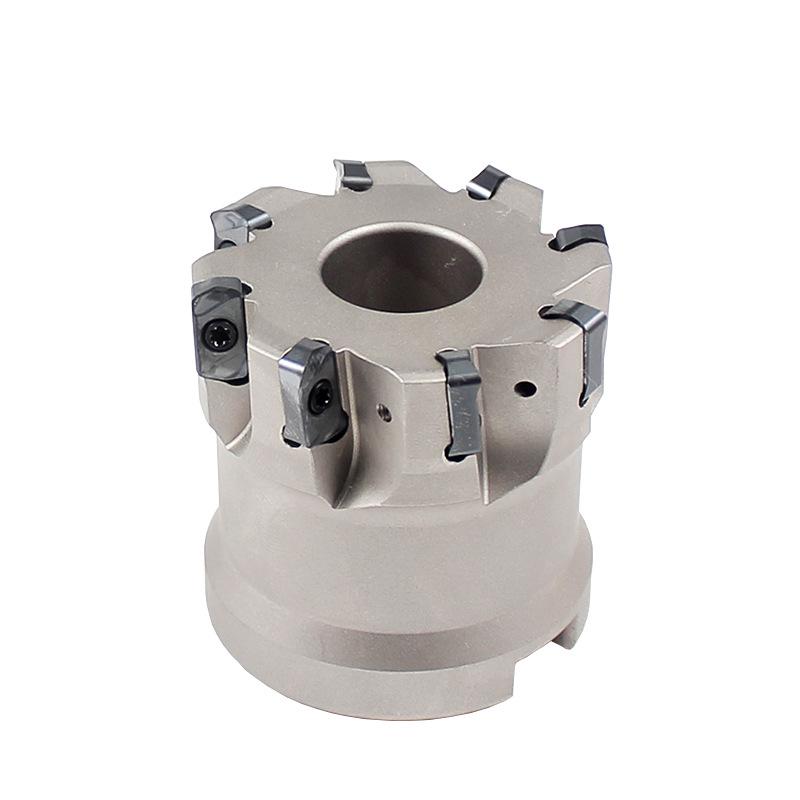 Indexable CNC High-Feed Face Mill Cutter Head with Double-Sided LNMU0303 Roughing Inserts
