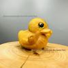 Cute Cartoon Yellow Duck Wood Carving Ornament for Home or Office