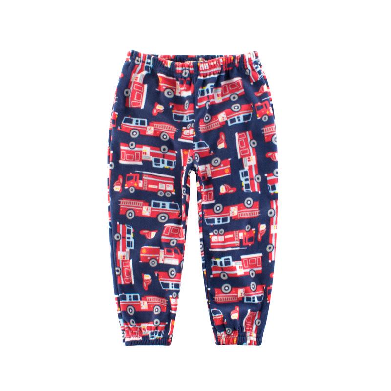 

Детская флисовая пижама-комбинезон - теплые осенние штаны для мальчиков 90cm