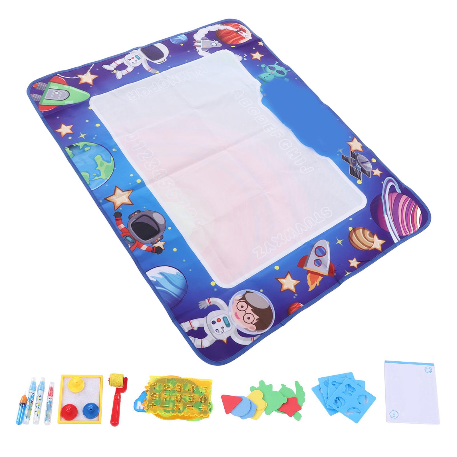 Water Doodle Drawing Mat Interstellar Astronaut Theme Children Water Painting Writing Mat Toys 100x80cm