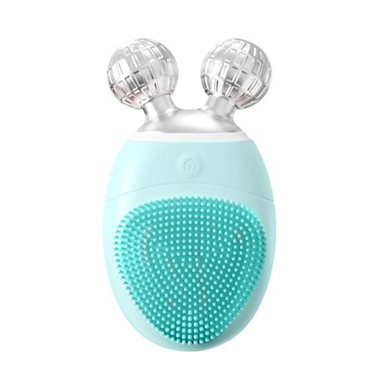 

Роликовая очищающая щетка для лица, 5 режимов, регулируемая, IP67, водонепроницаемая, компактная, портативная, электрическая, для массажа лица синий