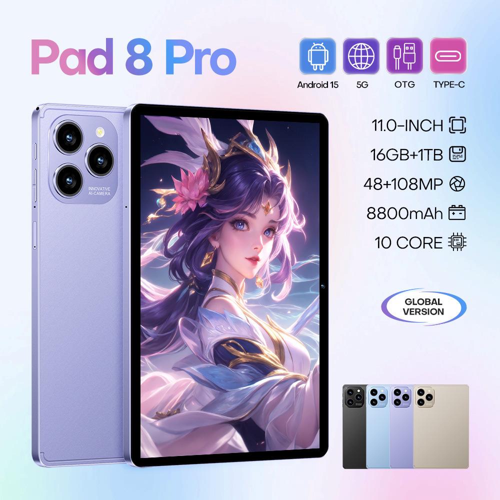 Global Exclusive Android Tablet PC Pad 8 Pro with 16+1T Storage