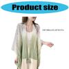 Open Front Fringe Knitted Capelet for Women Soft Breathable Travel Cardigan Shoulder Wrap Hollowed Out Shawl Wrap